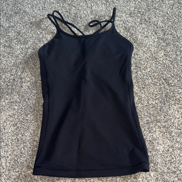 lululemon athletica Tops - lululemon athletica Black Double-Strap Y Tank Top